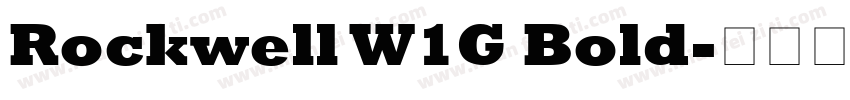 Rockwell W1G Bold字体转换